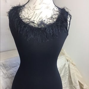 St. John black cocktail dress.